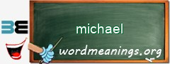 WordMeaning blackboard for michael